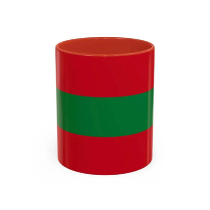 Flag of Ambato Ecuador - Accent Coffee Mug 11oz Red - Go Mug Yourself