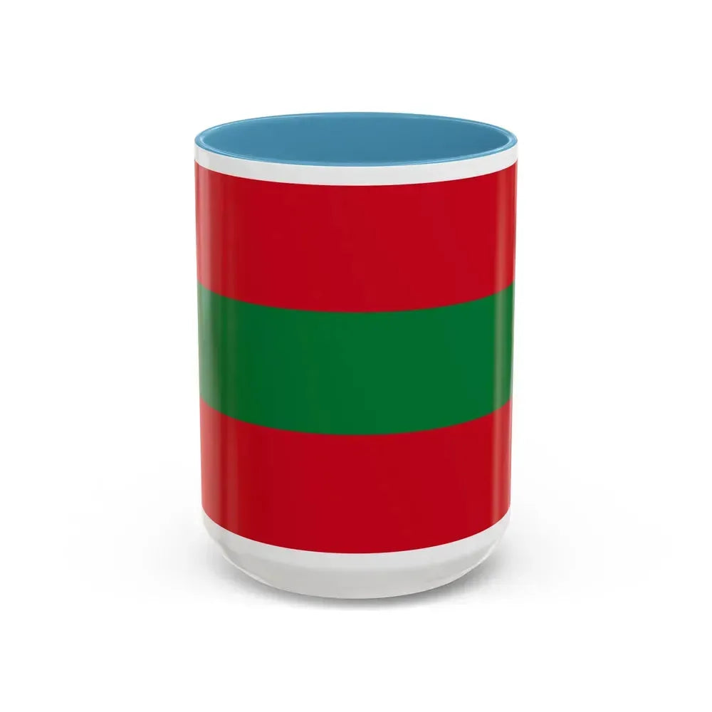 Flag of Ambato Ecuador - Accent Coffee Mug 15oz Light Blue - Go Mug Yourself
