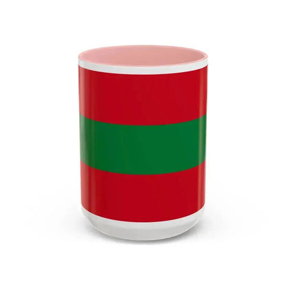 Flag of Ambato Ecuador - Accent Coffee Mug 15oz Pink - Go Mug Yourself