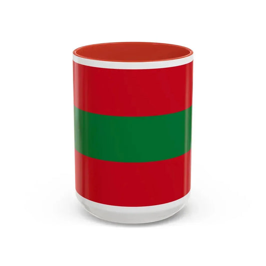 Flag of Ambato Ecuador - Accent Coffee Mug 15oz Red - Go Mug Yourself