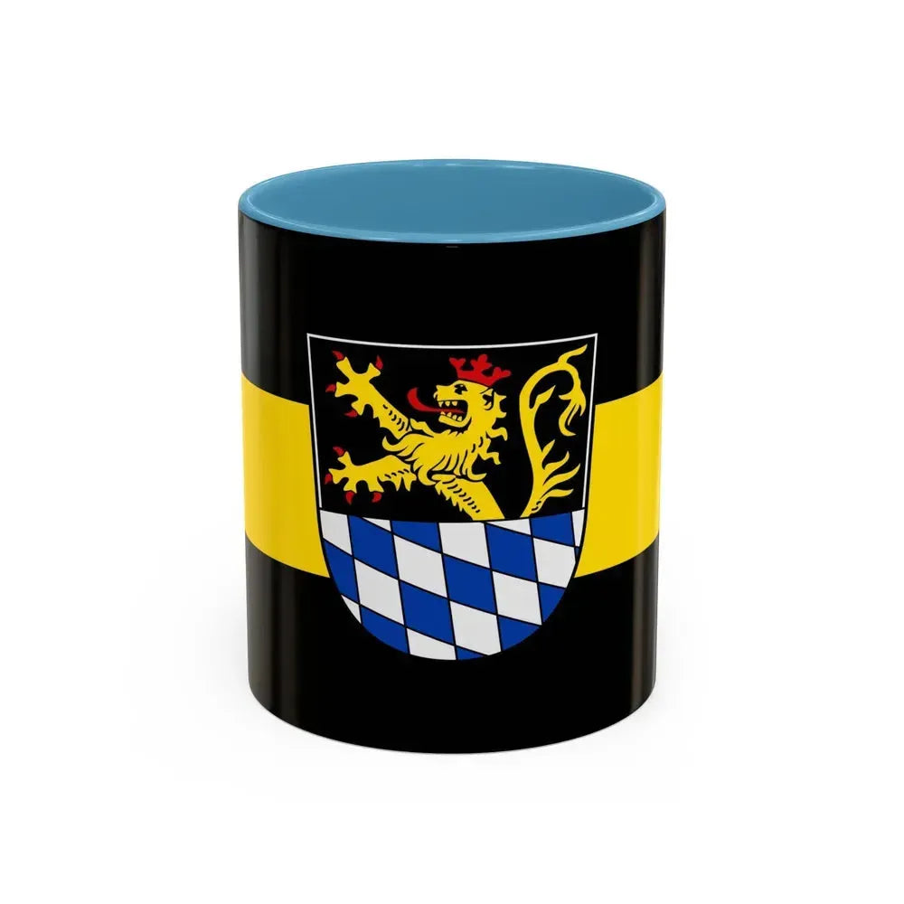 Flag of Amberg Germany - Accent Coffee Mug 11oz Light Blue - Go Mug Yourself