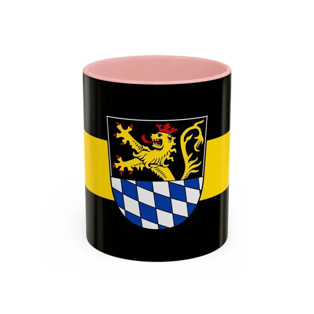 Flag of Amberg Germany - Accent Coffee Mug 11oz Pink - Go Mug Yourself