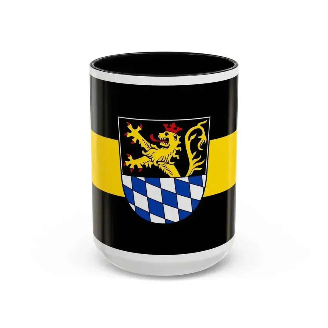 Flag of Amberg Germany - Accent Coffee Mug 15oz Black - Go Mug Yourself