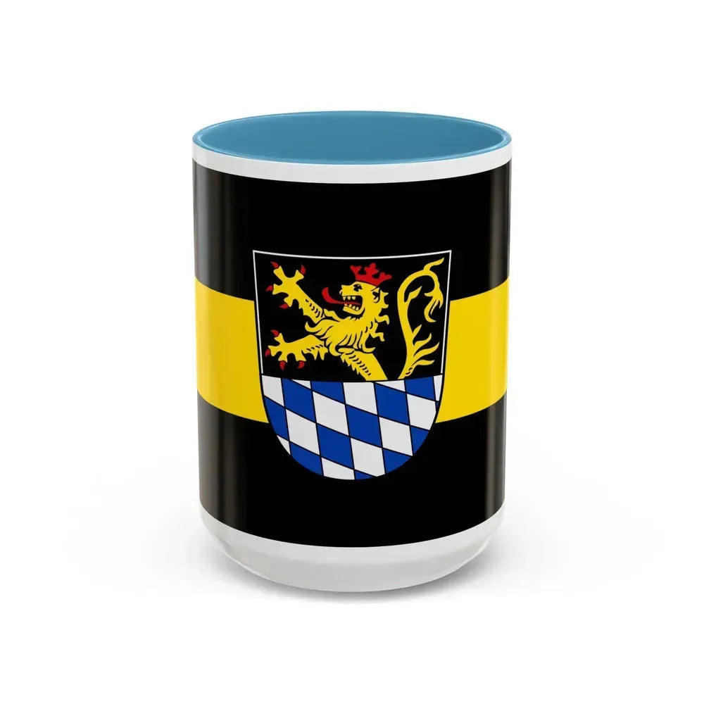 Flag of Amberg Germany - Accent Coffee Mug 15oz Light Blue - Go Mug Yourself