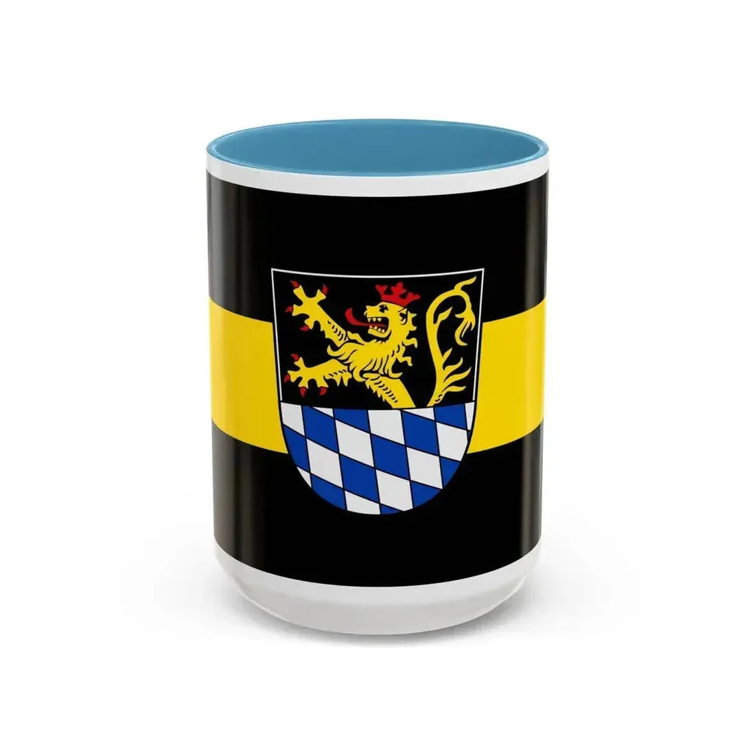 Flag of Amberg Germany - Accent Coffee Mug 15oz Light Blue - Go Mug Yourself