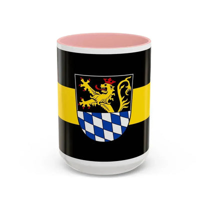 Flag of Amberg Germany - Accent Coffee Mug 15oz Pink - Go Mug Yourself