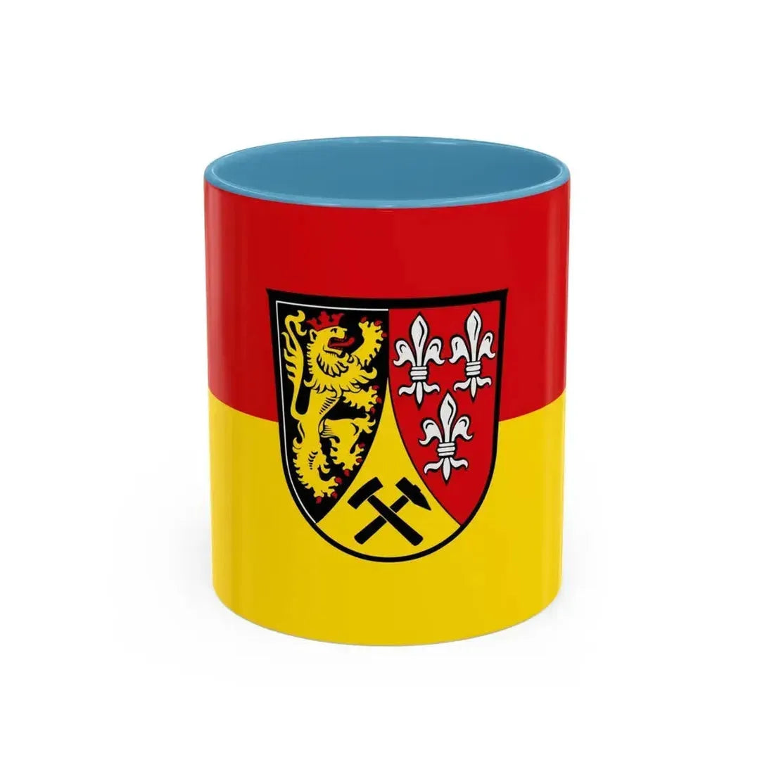 Flag of Amberg Sulzbach Germany - Accent Coffee Mug 11oz Light Blue - Go Mug Yourself