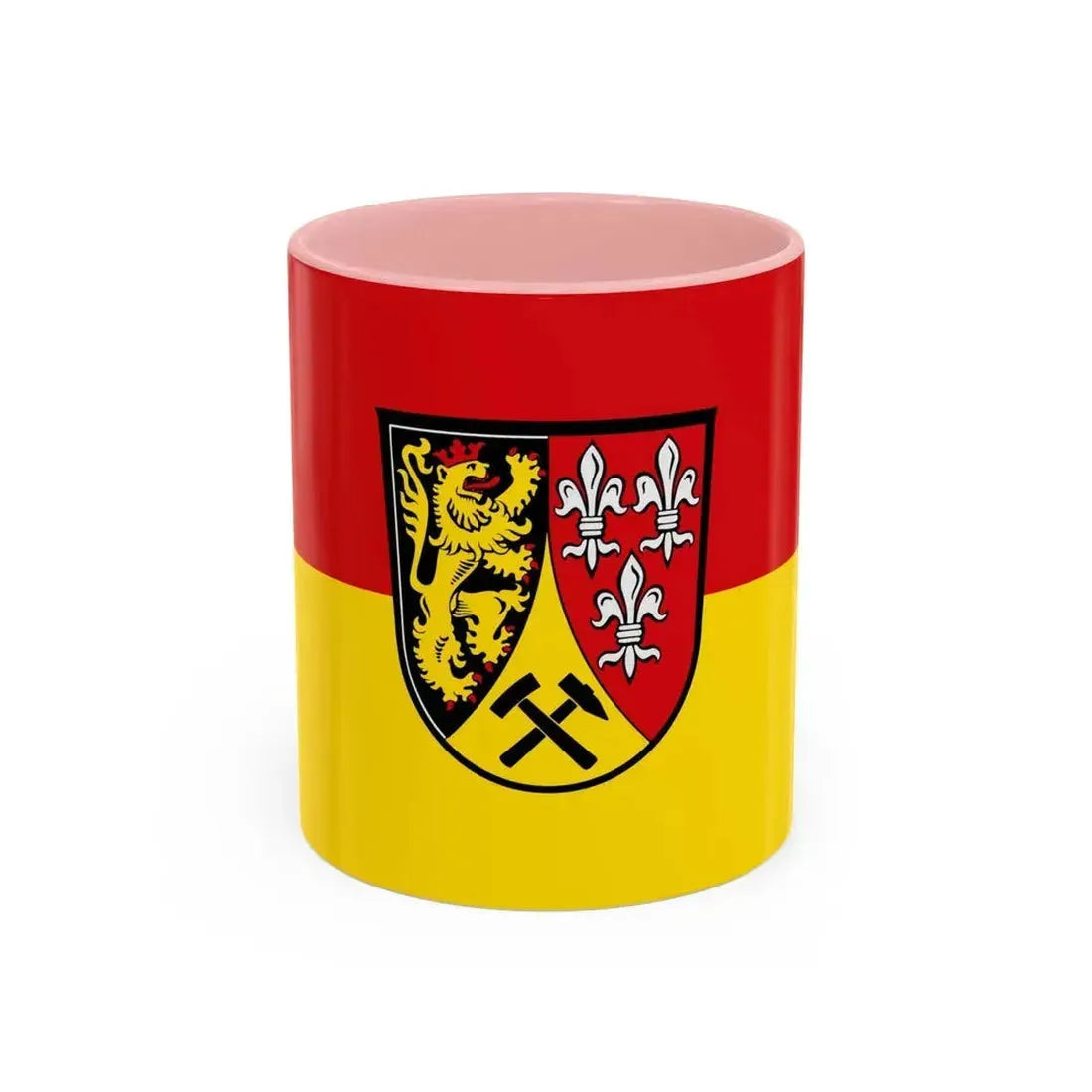 Flag of Amberg Sulzbach Germany - Accent Coffee Mug 11oz Pink - Go Mug Yourself