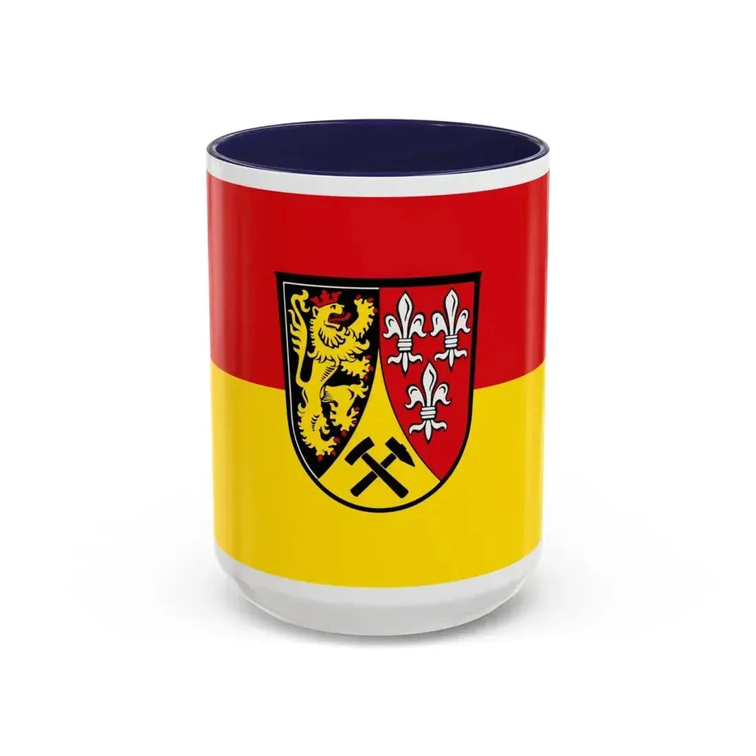 Flag of Amberg Sulzbach Germany - Accent Coffee Mug 15oz Navy - Go Mug Yourself