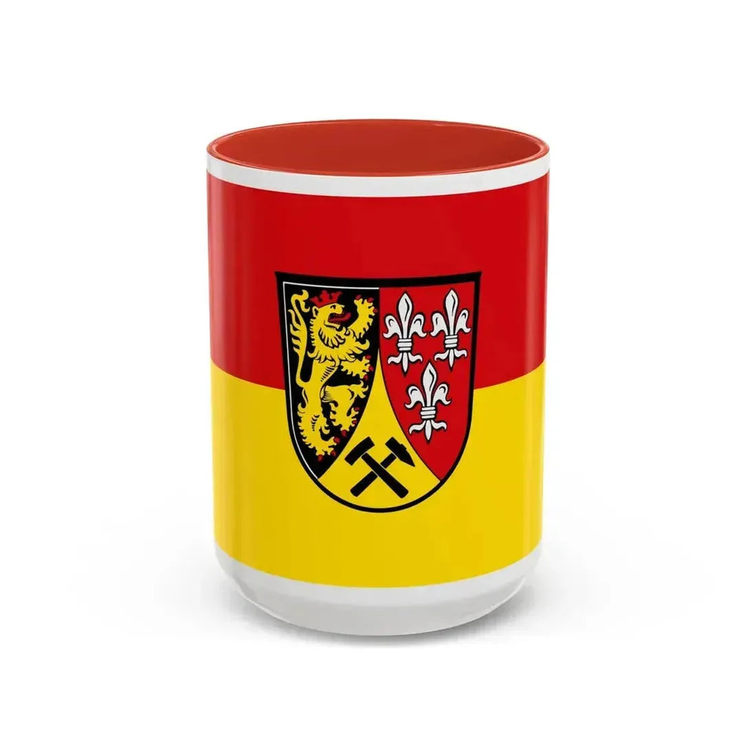 Flag of Amberg Sulzbach Germany - Accent Coffee Mug 15oz Red - Go Mug Yourself