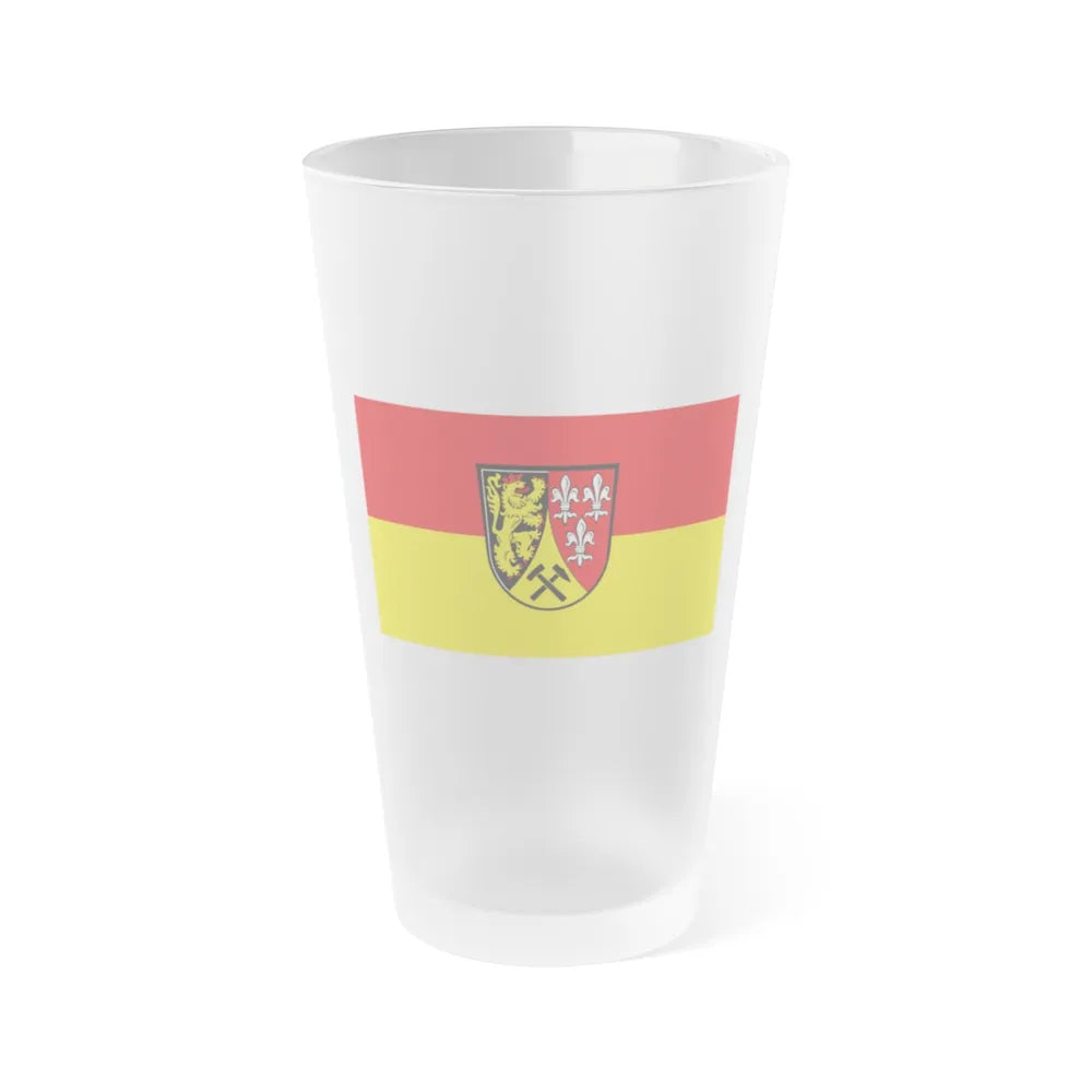 Flag of Amberg Sulzbach Germany - Frosted Pint Glass 16oz-16oz-Frosted-Go Mug Yourself