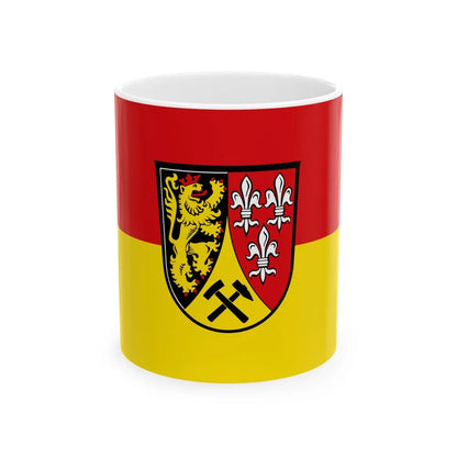 Flag of Amberg Sulzbach Germany - White Coffee Mug-11oz-Go Mug Yourself