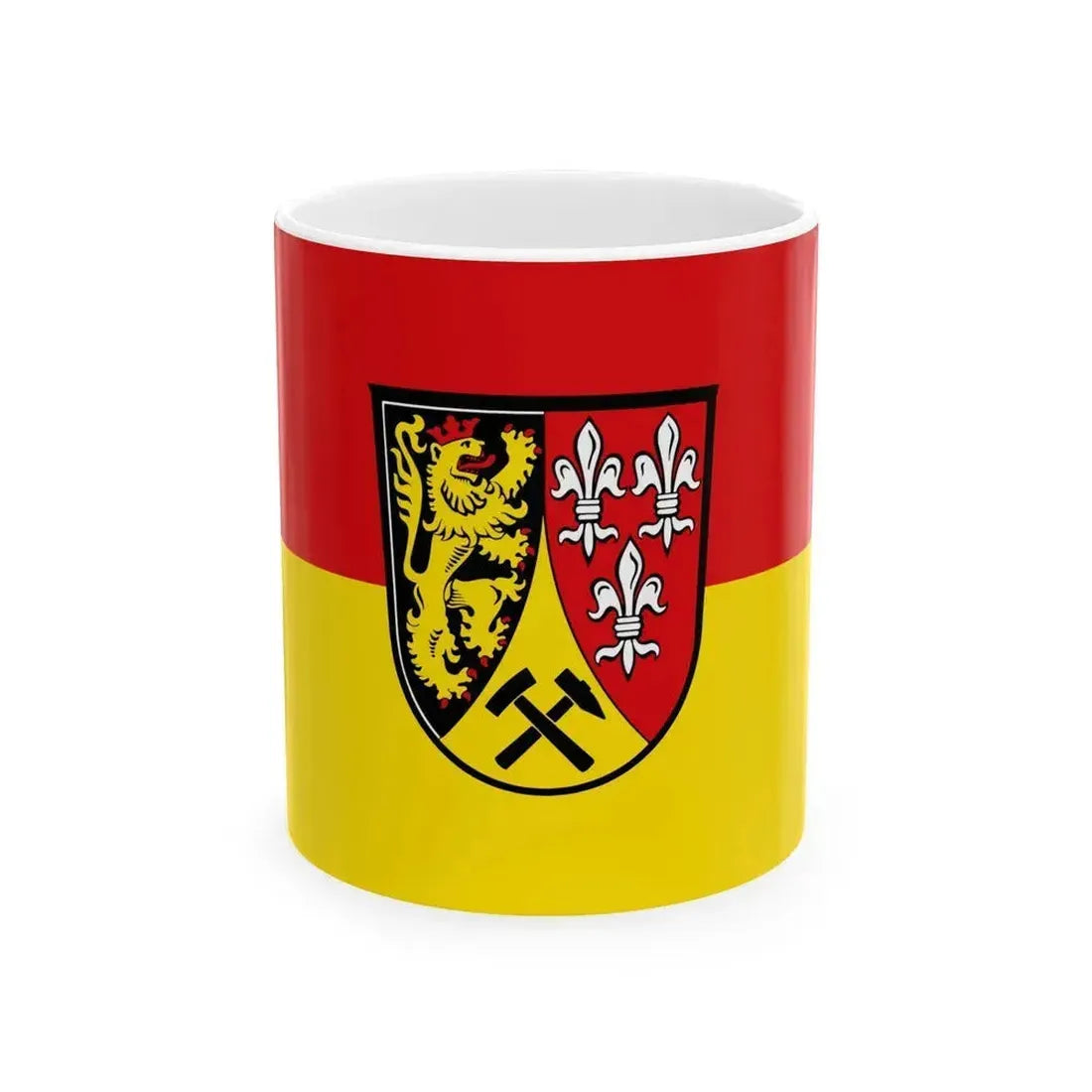 Flag of Amberg Sulzbach Germany - White Coffee Mug 11oz - Go Mug Yourself