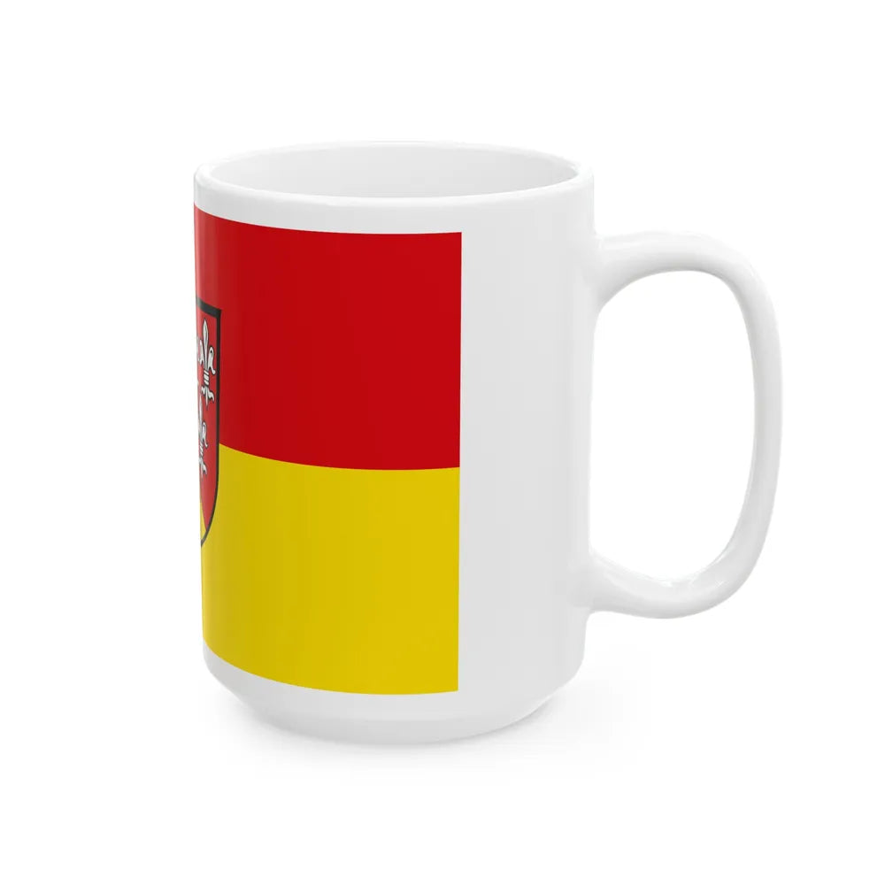 Flag of Amberg Sulzbach Germany - White Coffee Mug-Go Mug Yourself