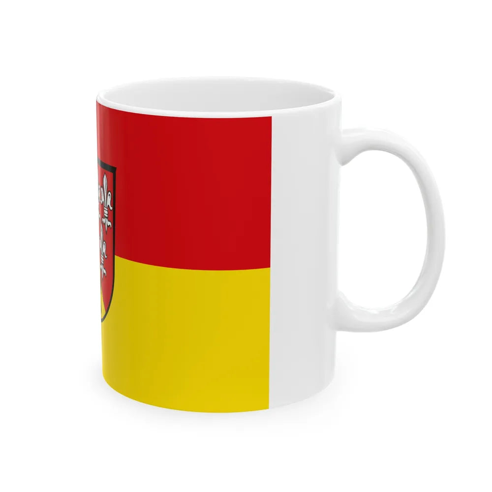 Flag of Amberg Sulzbach Germany - White Coffee Mug-Go Mug Yourself