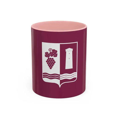 Flag of Ambrolauri Georgia - Accent Coffee Mug 11oz Pink - Go Mug Yourself