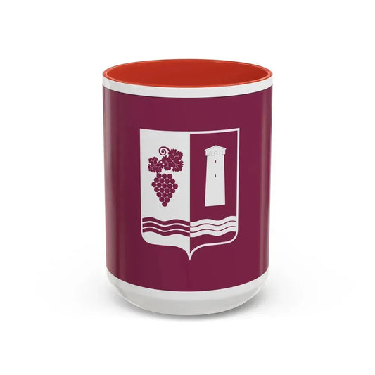 Flag of Ambrolauri Georgia - Accent Coffee Mug 15oz Red - Go Mug Yourself