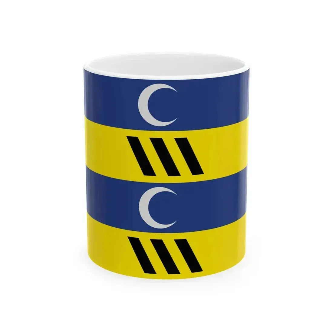 Flag of Ameland (Netherlands) White Coffee Mug 11oz - Go Mug Yourself