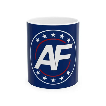 Flag of America First (United States) White Coffee Mug 11oz - Go Mug Yourself