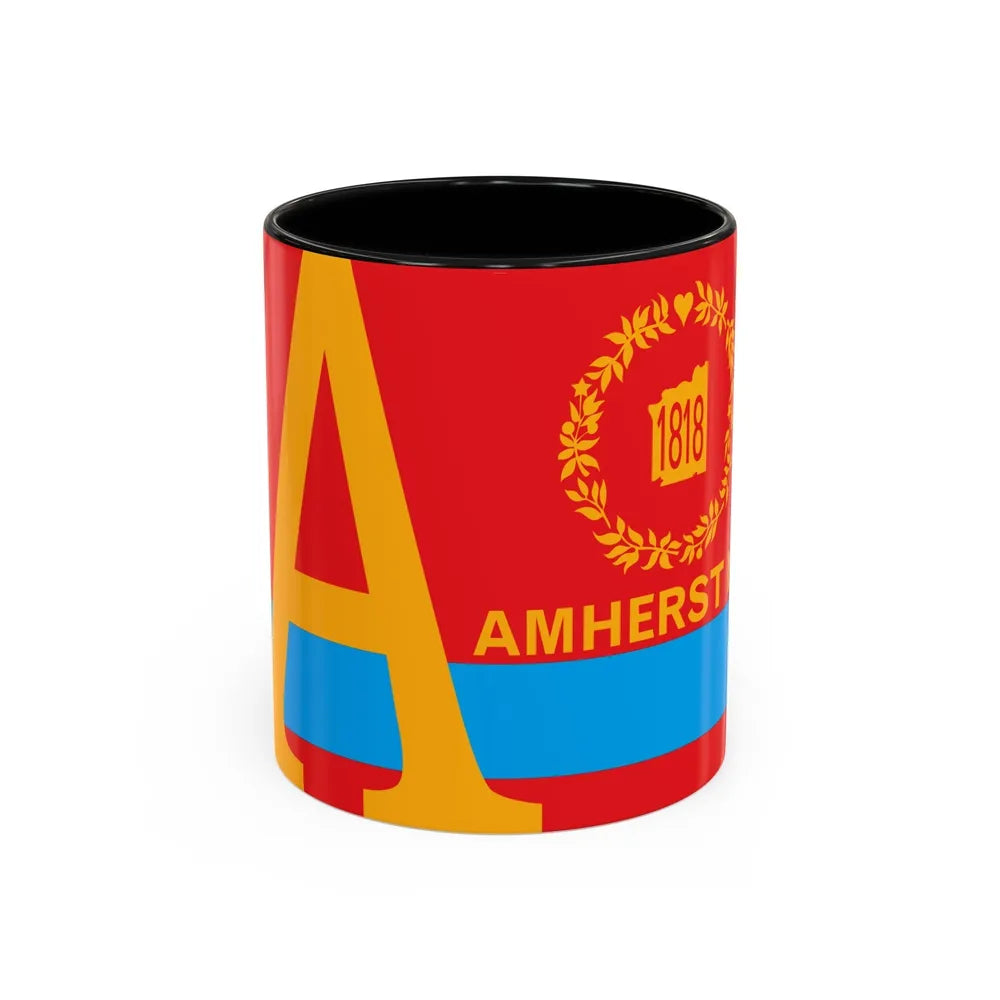 Flag of Amherst, New York - Accent Coffee Mug 11oz-Black-11oz-Go Mug Yourself