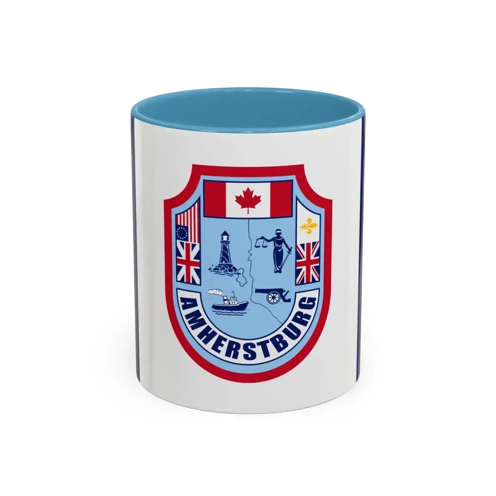 Flag of Amherstburg Canada - Accent Coffee Mug 11oz Light Blue - Go Mug Yourself