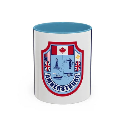 Flag of Amherstburg Canada - Accent Coffee Mug 11oz Light Blue - Go Mug Yourself