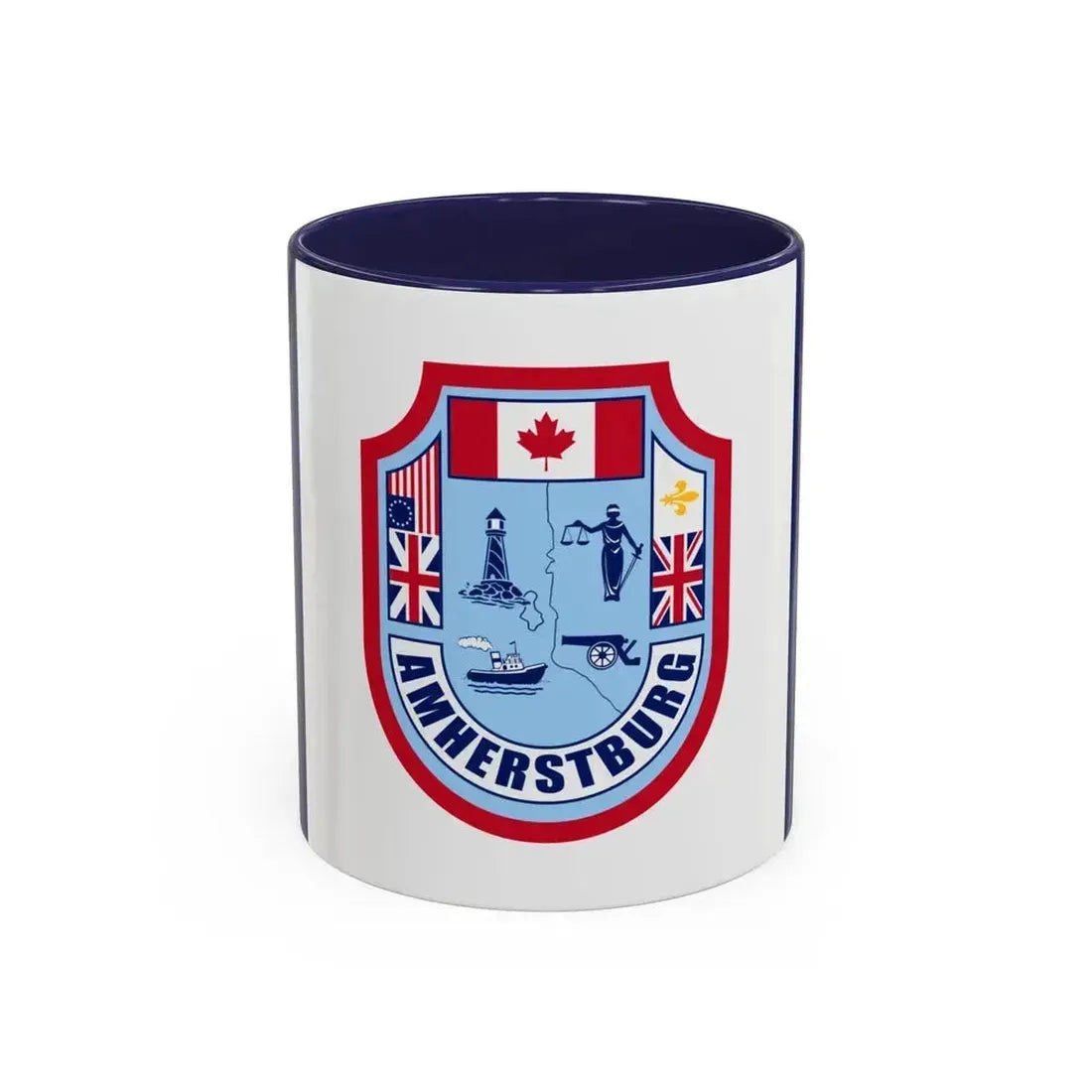 Flag of Amherstburg Canada - Accent Coffee Mug 11oz Navy - Go Mug Yourself