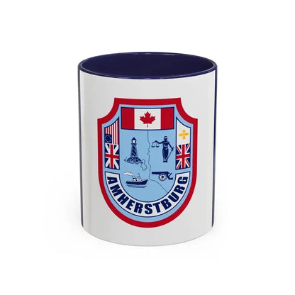 Flag of Amherstburg Canada - Accent Coffee Mug 11oz Navy - Go Mug Yourself