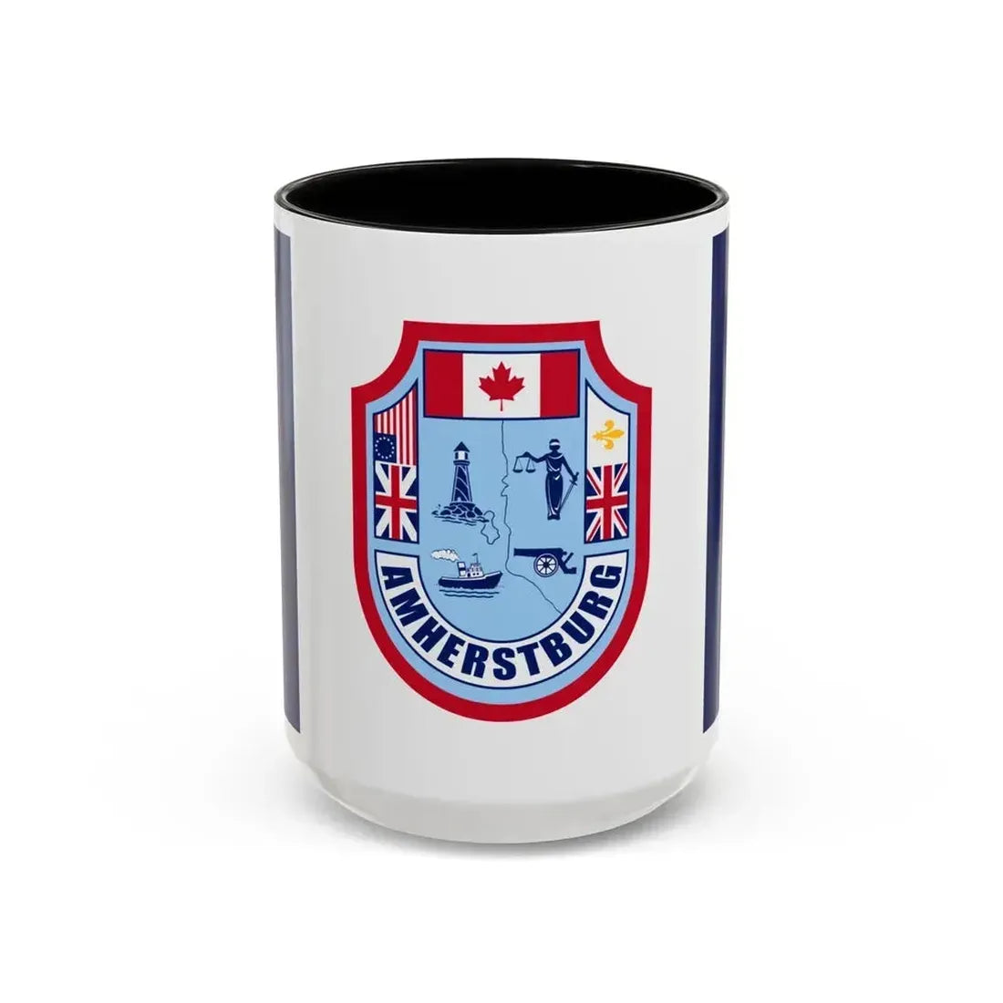 Flag of Amherstburg Canada - Accent Coffee Mug 15oz Black - Go Mug Yourself