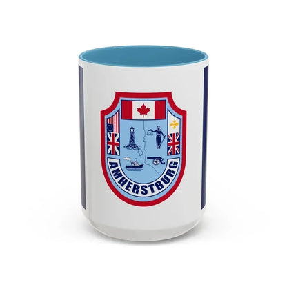Flag of Amherstburg Canada - Accent Coffee Mug 15oz Light Blue - Go Mug Yourself