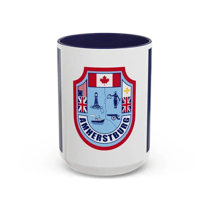 Flag of Amherstburg Canada - Accent Coffee Mug 15oz Navy - Go Mug Yourself