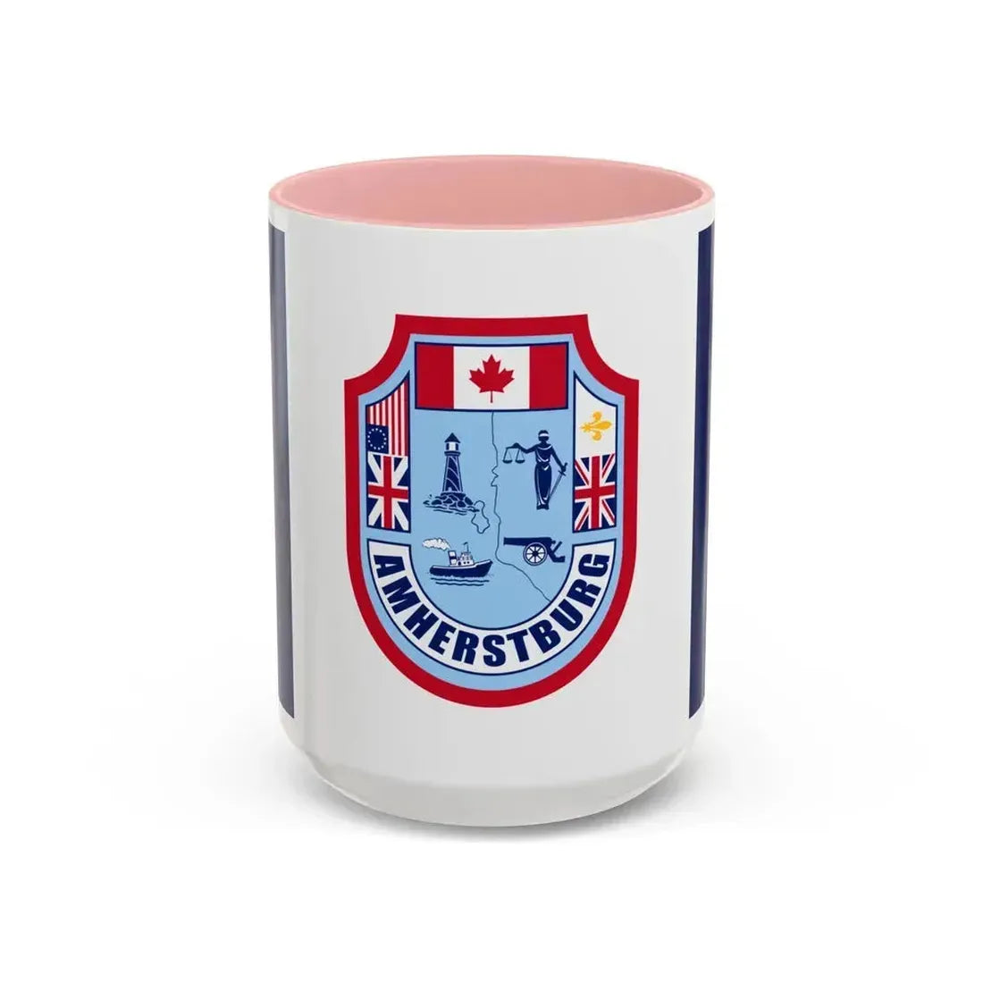 Flag of Amherstburg Canada - Accent Coffee Mug 15oz Pink - Go Mug Yourself