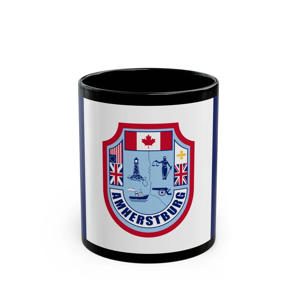 Flag of Amherstburg Canada - Black Coffee Mug-11oz-Go Mug Yourself