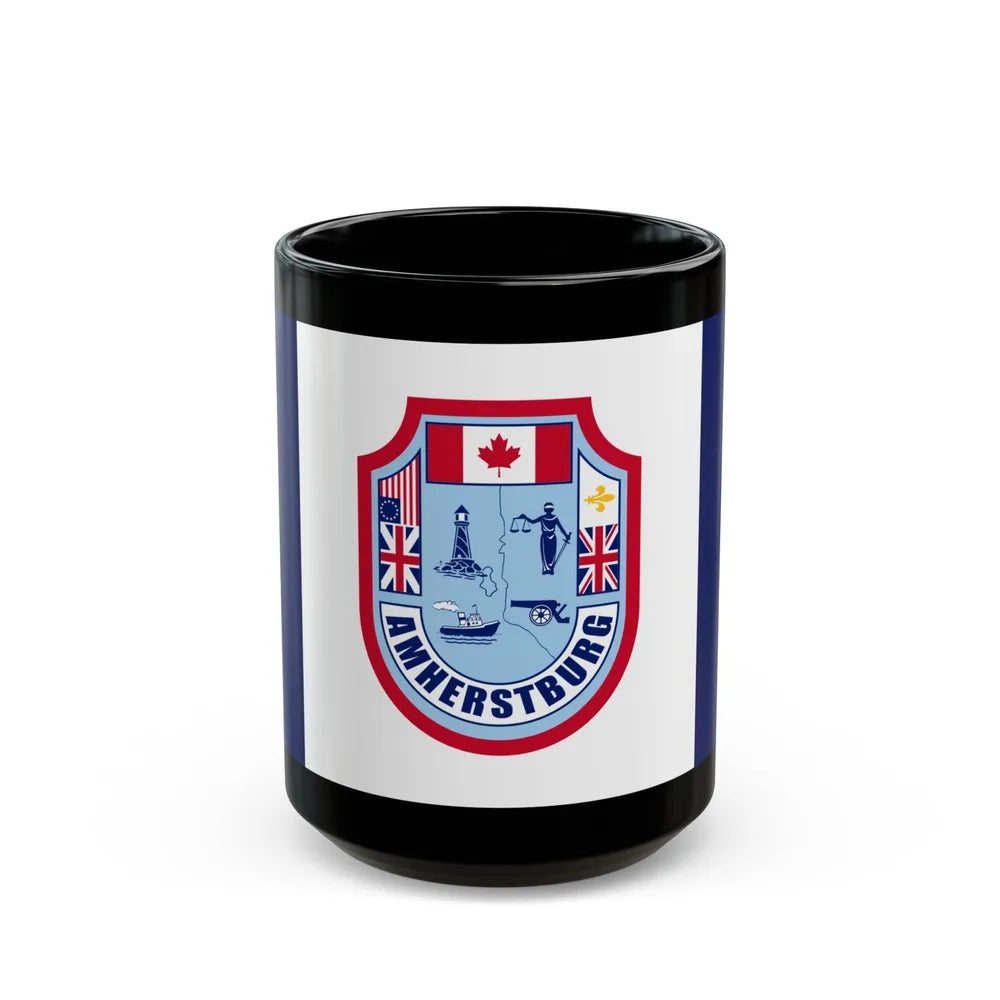 Flag of Amherstburg Canada - Black Coffee Mug-15oz-Go Mug Yourself