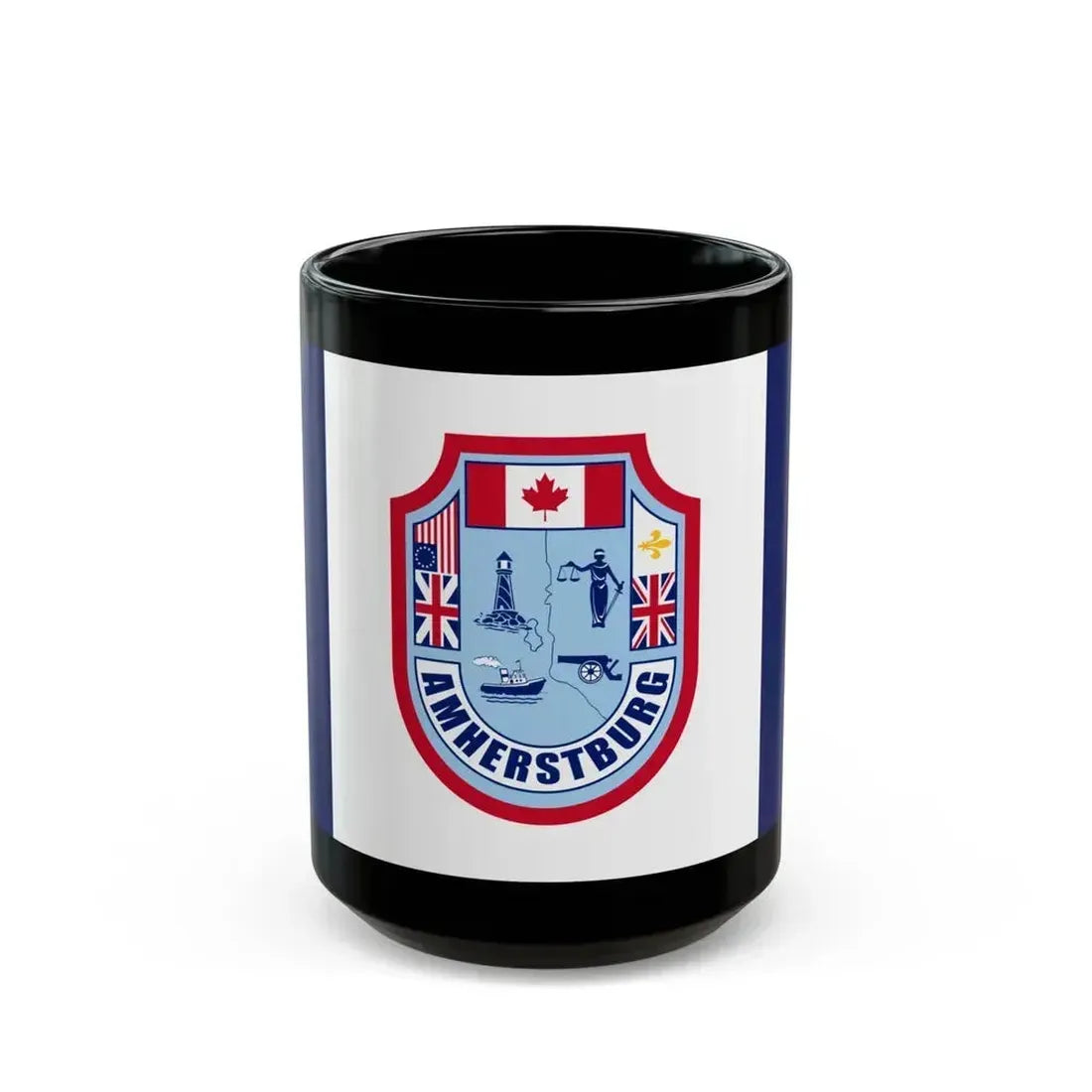 Flag of Amherstburg Canada - Black Coffee Mug 15oz - Go Mug Yourself