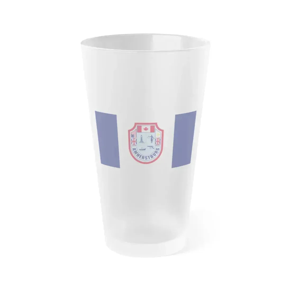 Flag of Amherstburg Canada - Frosted Pint Glass 16oz 16oz Frosted - Go Mug Yourself