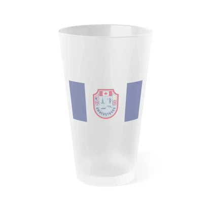 Flag of Amherstburg Canada - Frosted Pint Glass 16oz 16oz Frosted - Go Mug Yourself