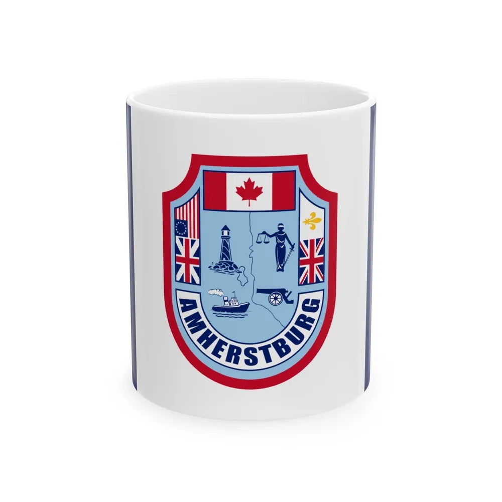 Flag of Amherstburg Canada - White Coffee Mug-11oz-Go Mug Yourself