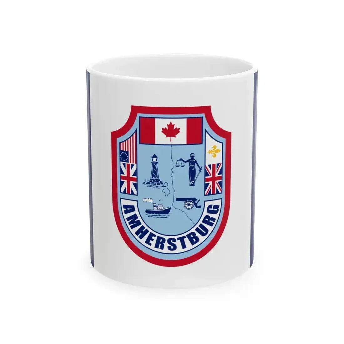 Flag of Amherstburg Canada - White Coffee Mug 11oz - Go Mug Yourself