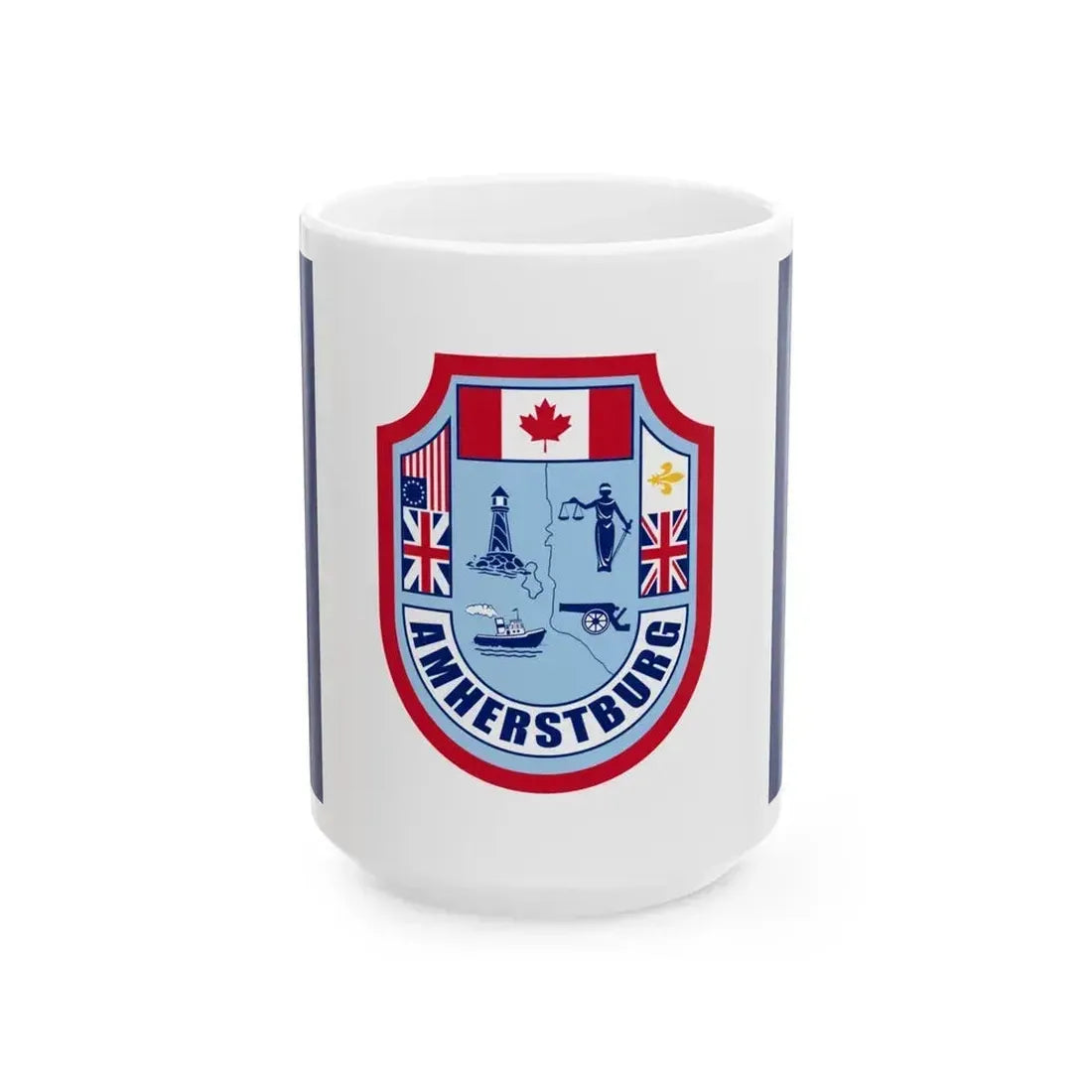 Flag of Amherstburg Canada - White Coffee Mug 15oz - Go Mug Yourself