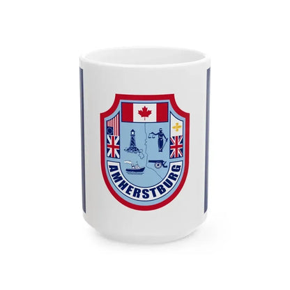 Flag of Amherstburg Canada - White Coffee Mug 15oz - Go Mug Yourself