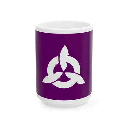 Flag of Ami Ibaraki (Japan) White Coffee Mug 15oz - Go Mug Yourself