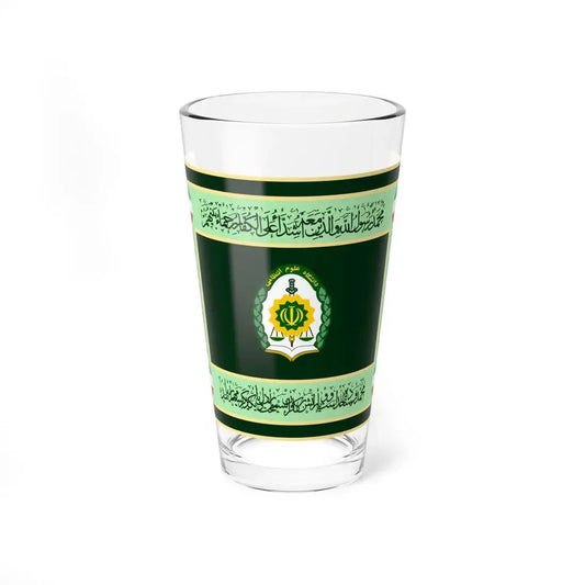 Flag of Amin Police University (Iran) Pint Glass 16oz 16oz - Go Mug Yourself