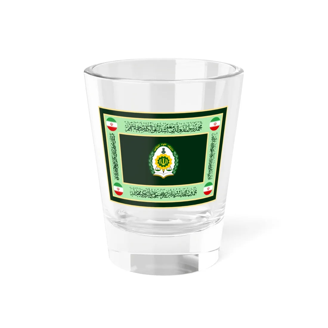 Flag of Amin Police University (Iran) Shot Glass 1.5oz 1.5oz - Go Mug Yourself