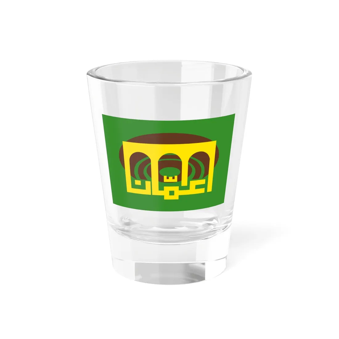 Flag of Amman Jordan until 2009 (Jordan) Shot Glass 1.5oz 1.5oz - Go Mug Yourself