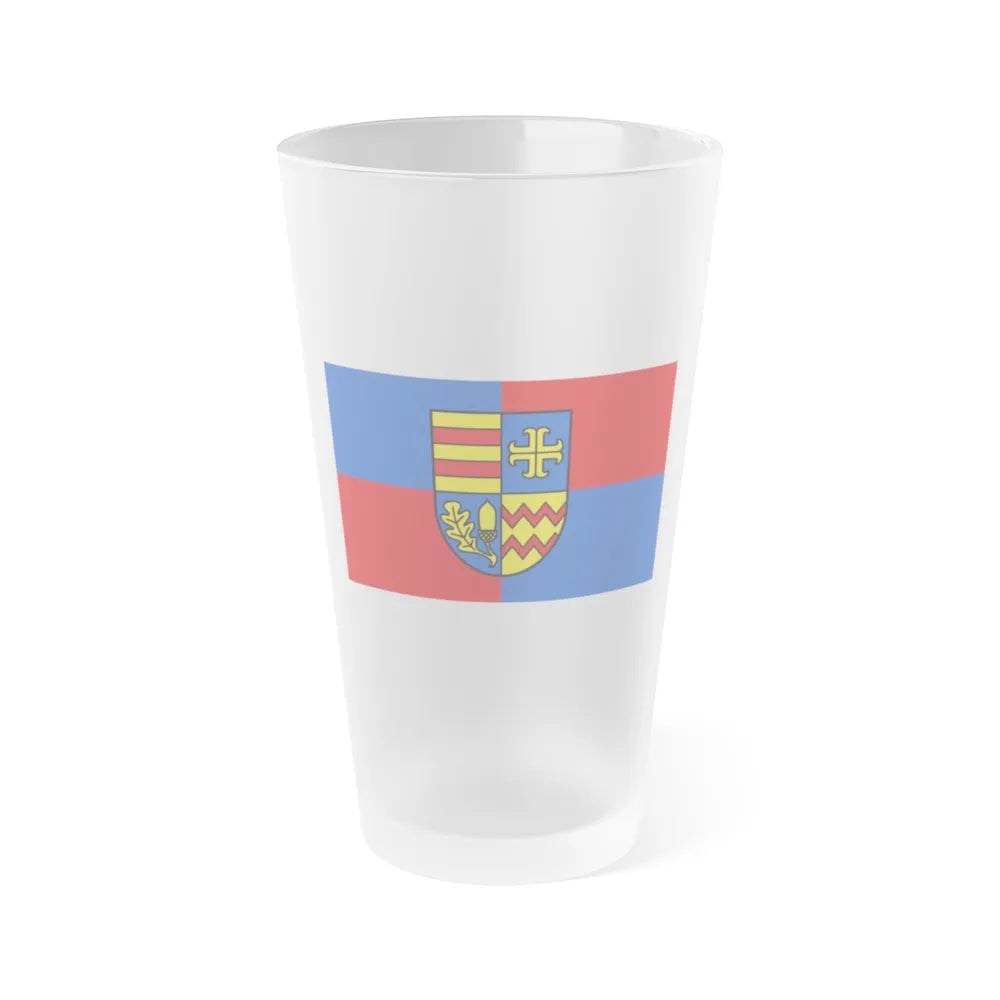 Flag of Ammerland Germany - Frosted Pint Glass 16oz-16oz-Frosted-Go Mug Yourself