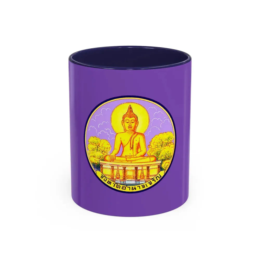Flag of Amnat Charoen Province Thailand - Accent Coffee Mug 11oz Navy - Go Mug Yourself