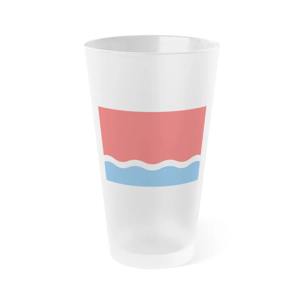 Flag of Amur Oblast Russia - Frosted Pint Glass 16oz-16oz-Frosted-Go Mug Yourself