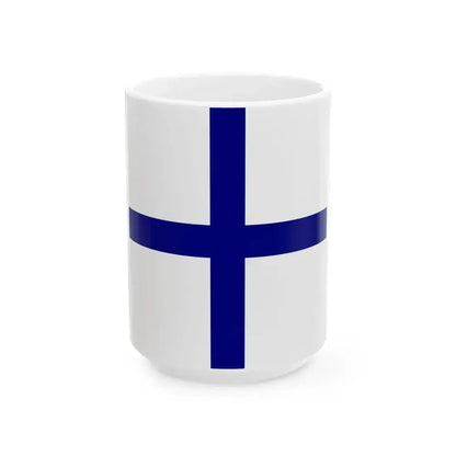 Flag of an admiral of the Independent State of Croatia (Croatia) White Coffee Mug 15oz - Go Mug Yourself