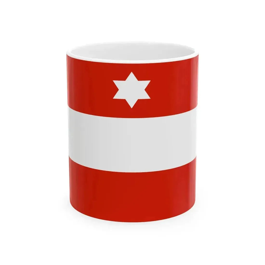 Flag of an Austro-Hungarian Rear Admiral 1915 (Austria) White Coffee Mug 11oz - Go Mug Yourself